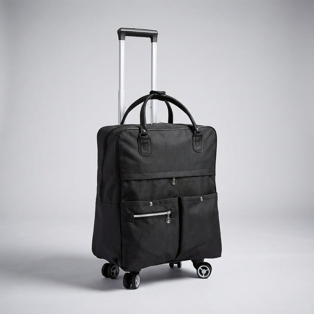 SwiftCabin handbagage koffer met soepele spinnerwielen en handig laptopvak voor onder je vliegtuigstoel.