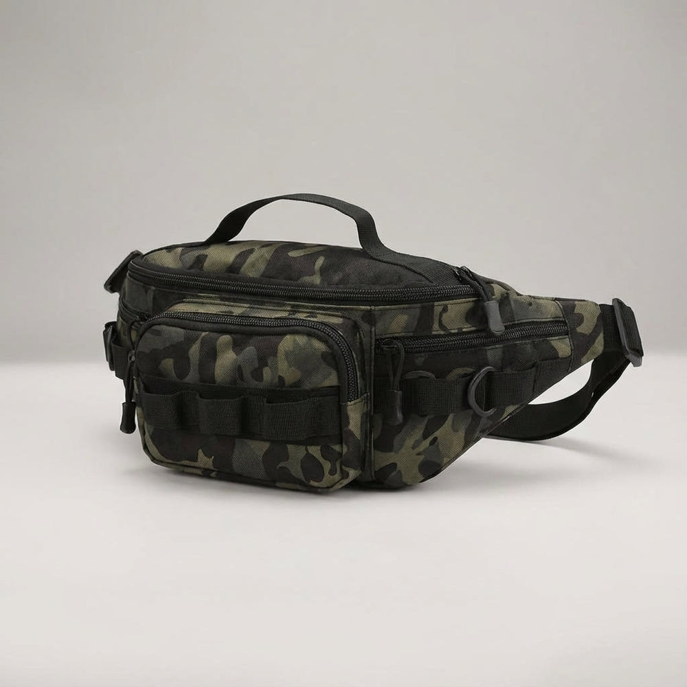 RangerPack tactische heuptas met MOLLE systeem, waterbestendig, ideaal als outdoor organizer.