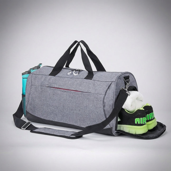 Waterdichte 30 liter duffeltas voor reizen en sport. Voorzien van geventileerde vakken en duurzame oxford stof.