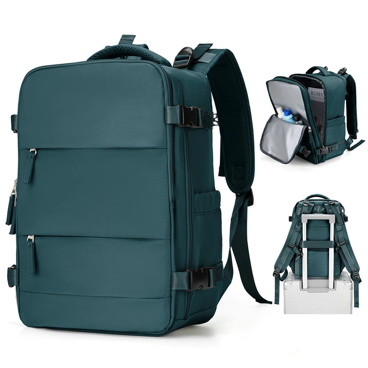 Lichtgewicht uniseks reisrugzak (vliegtuig rugzak) aan de zijkant, ideaal als handbagage voor elke reis.