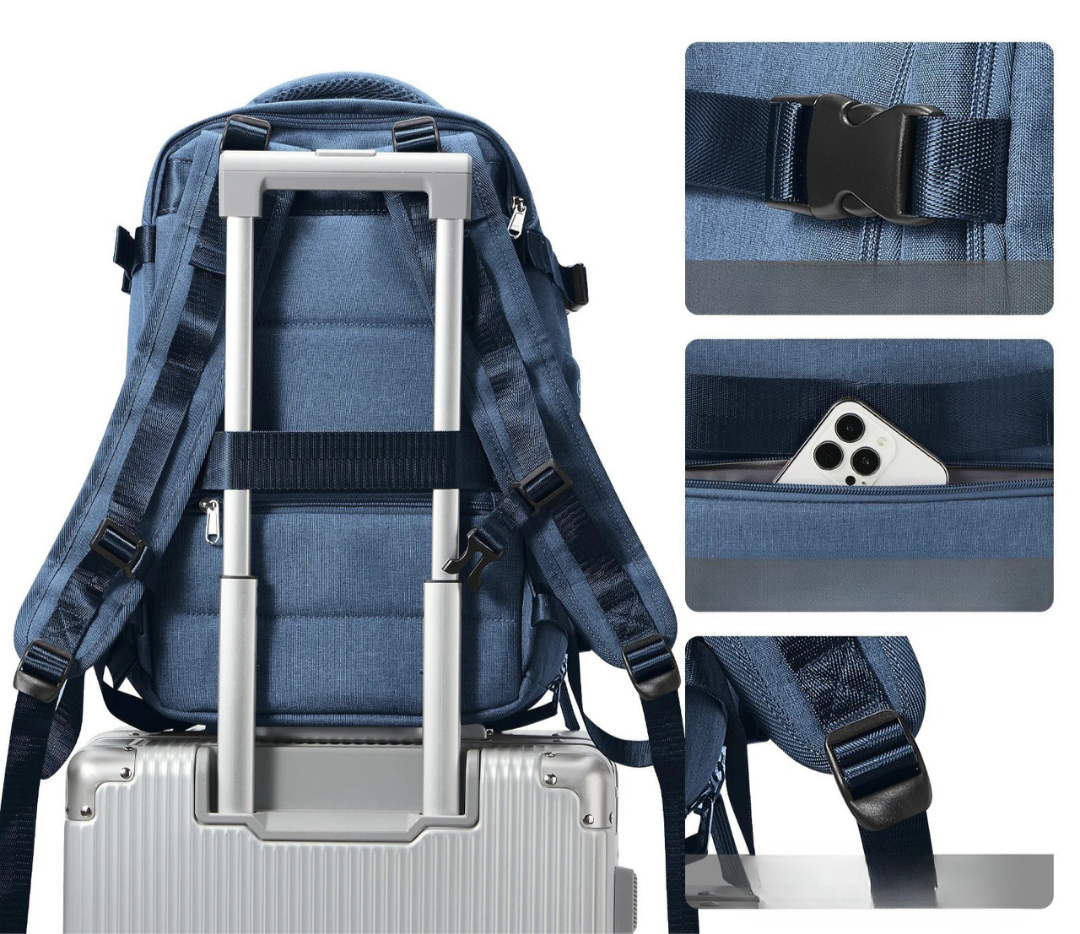 Georganiseerde weekend tas: een compacte uniseks reisrugzak, ruim genoeg voor kleding en essentials. Ideaal als dagrugzak.
