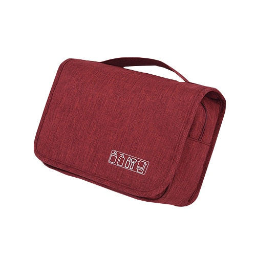 Deluxe reis toilettas organiser, hangend en compact, voor al je persoonlijke verzorging.