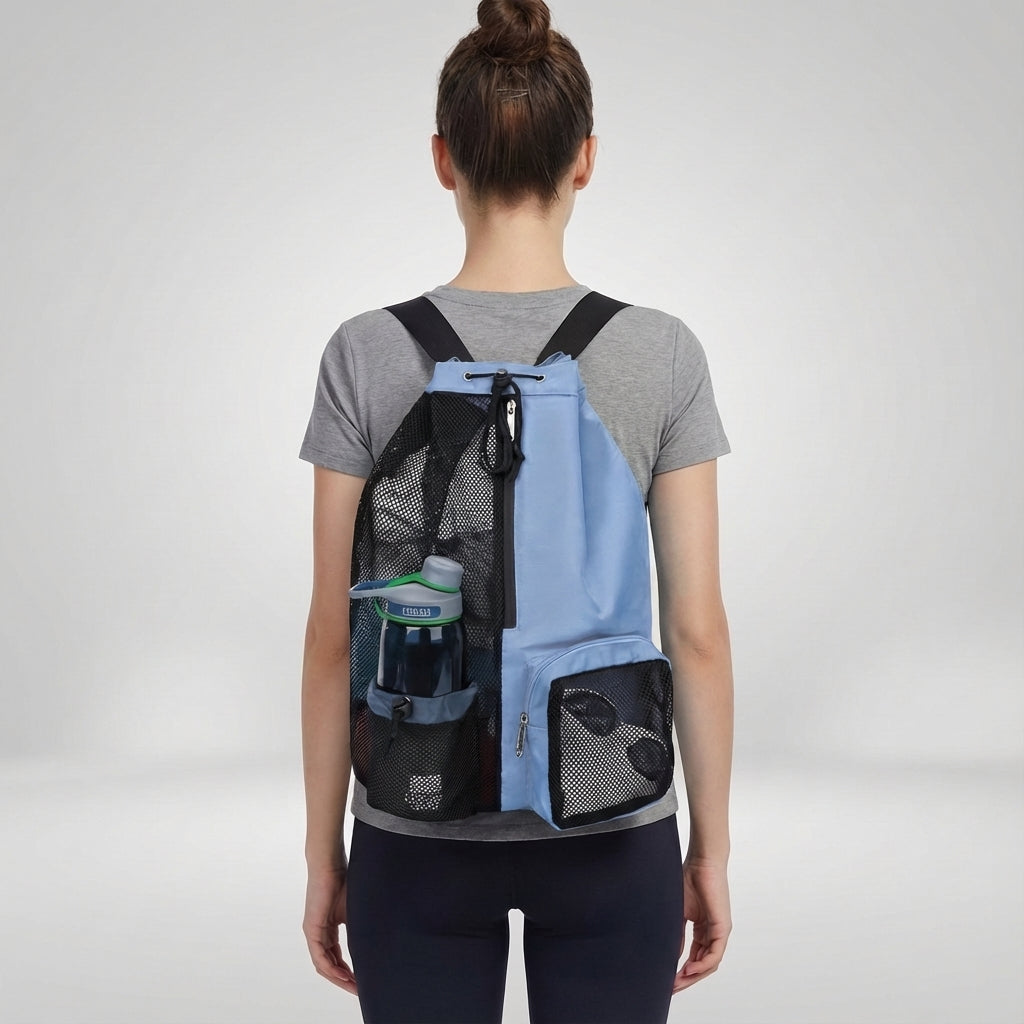 Handige unisex weekendtas ActiveSack van robuust polyester, compacte reistas met apart vak voor schoenen.