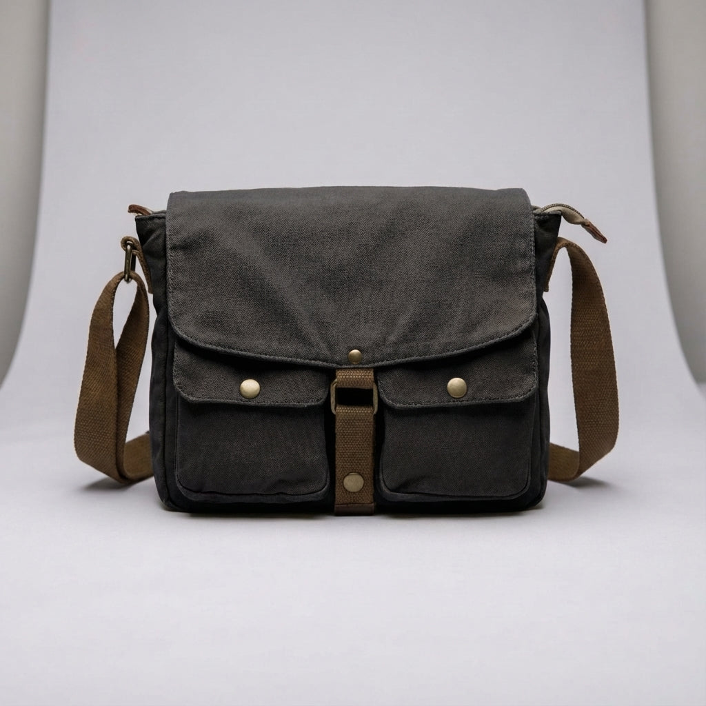 Stijlvolle Carryforge vintage crossbody tas van canvas, de perfecte compacte schoudertas voor elke outfit.