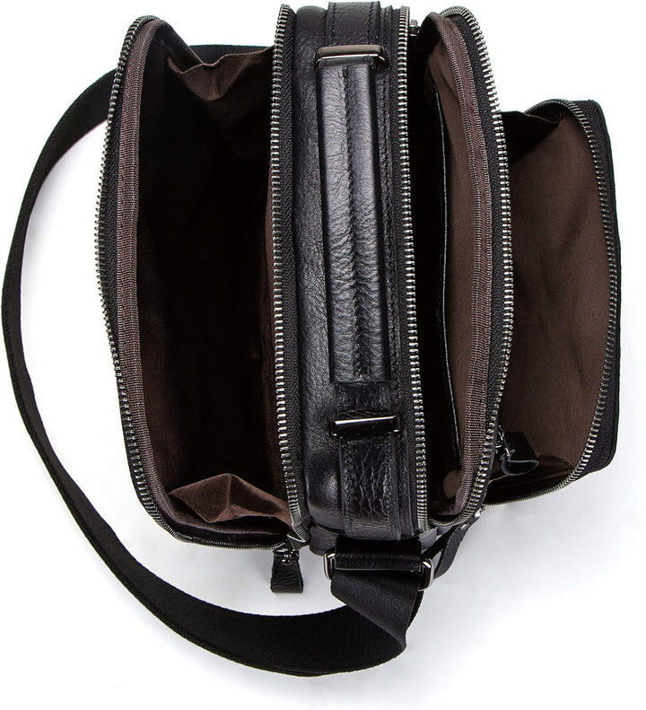 Duurzame EnduraBag leren tas, compact en stijlvol, geschikt als messenger of schoudertas.