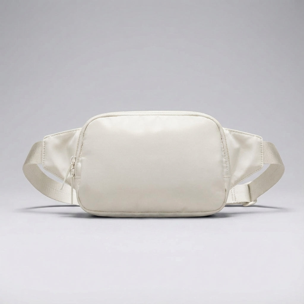 Duurzame nylon fannypack voor dames en heren, veelzijdig te dragen als heup- of schoudertas.