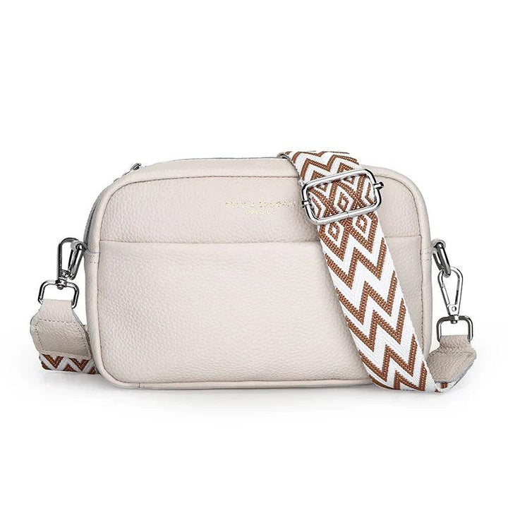 Crossbody handtas met geometrische schouderband, chic en minimalistisch voor dames, compact en praktisch ontwerp.