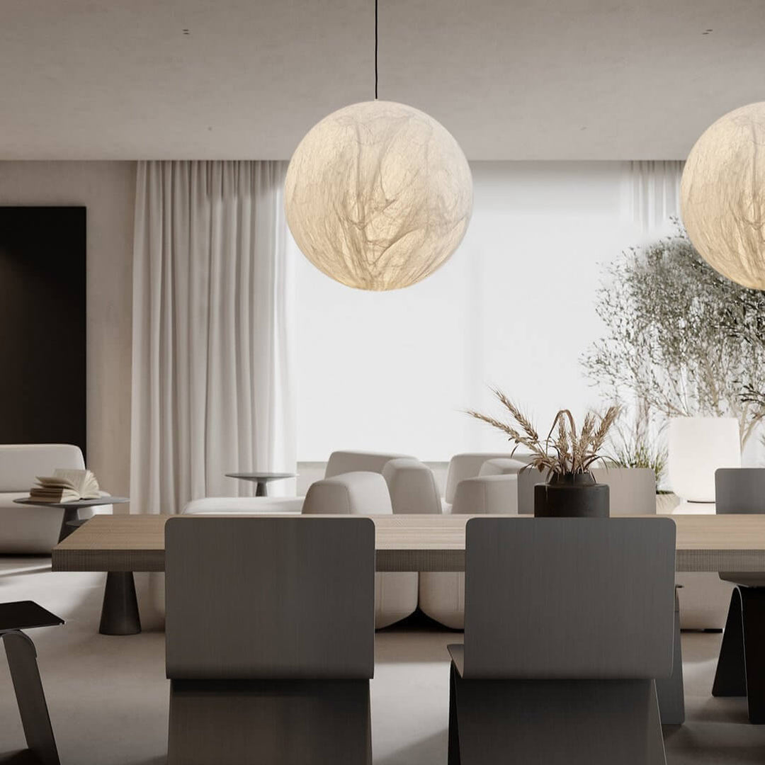 Zijden Hanglamp - Sfeervolle Verlichting voor Uw Interieur