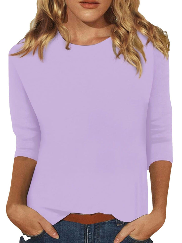 Casual dames top met 3/4 mouwen, voor een comfortabele en trendy look.