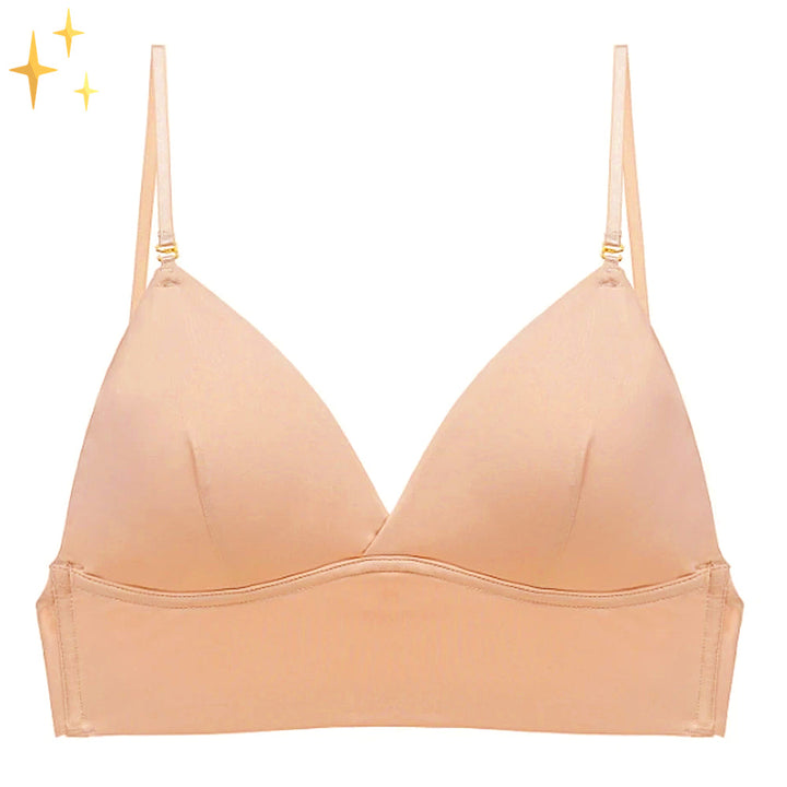 Naadloze dames BH met lage rug, ontworpen voor optimale pasvorm en comfort.