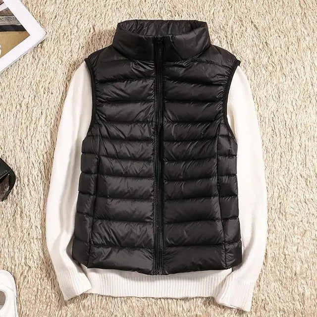 Dames bodywarmer: lichtgewicht, warm en winddicht. Ideaal als modieuze buitenlaag.