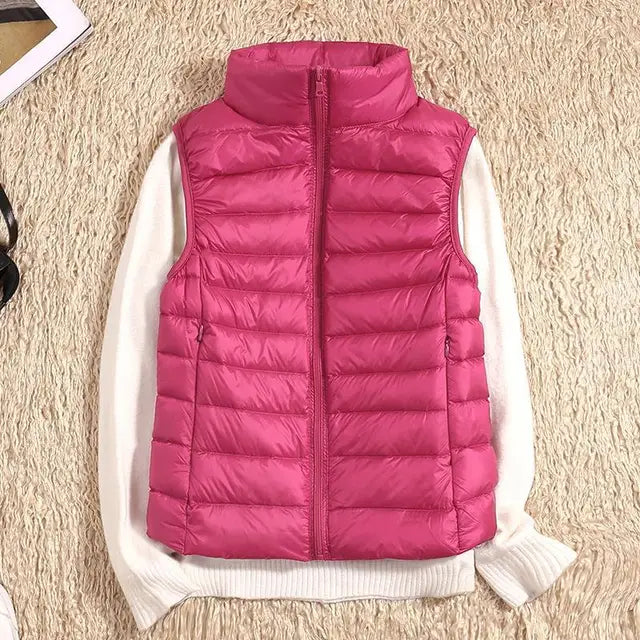Dames bodywarmer: warme buitenlaag voor wandelen of dagelijks gebruik. Lichtgewicht en comfortabel.
