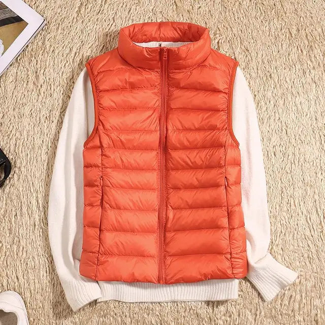 Comfortabele lichtgewicht dames bodywarmer, een warme en zachte mouwloze jas voor dagelijks gebruik.