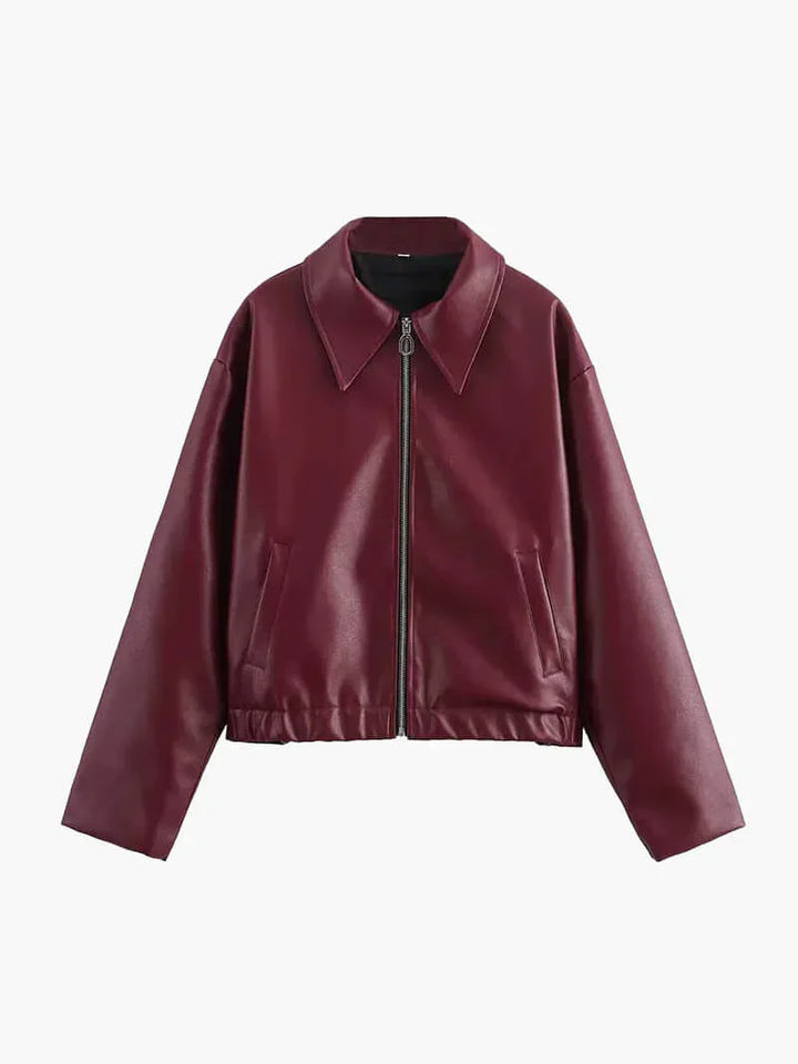 Moderne klassieker: bordeaux damesjas, straalt tijdloze elegantie uit. Geschikt voor zowel dagelijks als speciaal.
