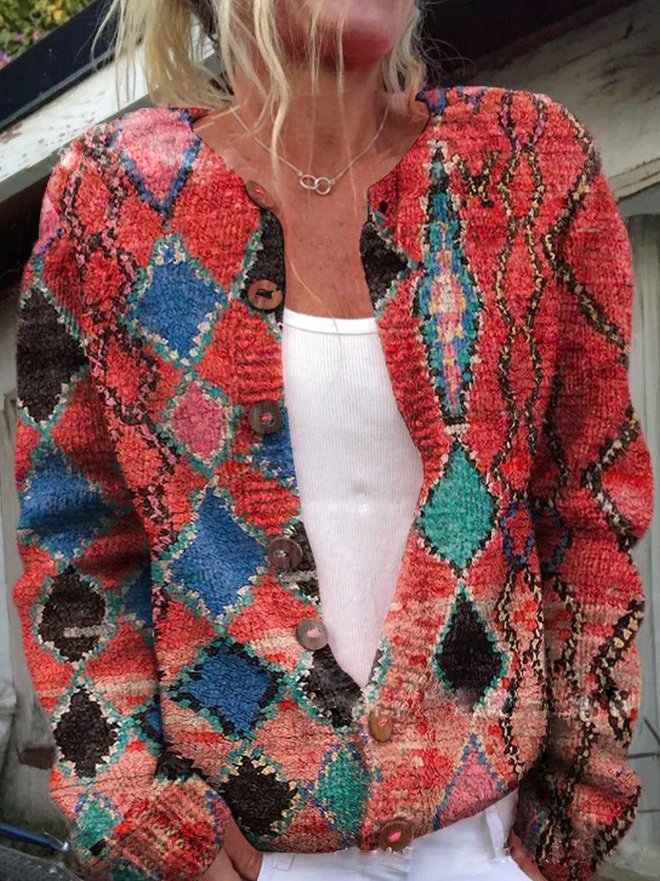 Dames cardigan, trendy en stijlvol, met een unieke bloemenprint. Comfortabel vest met knoopsluiting voor de modebewuste vrouw.