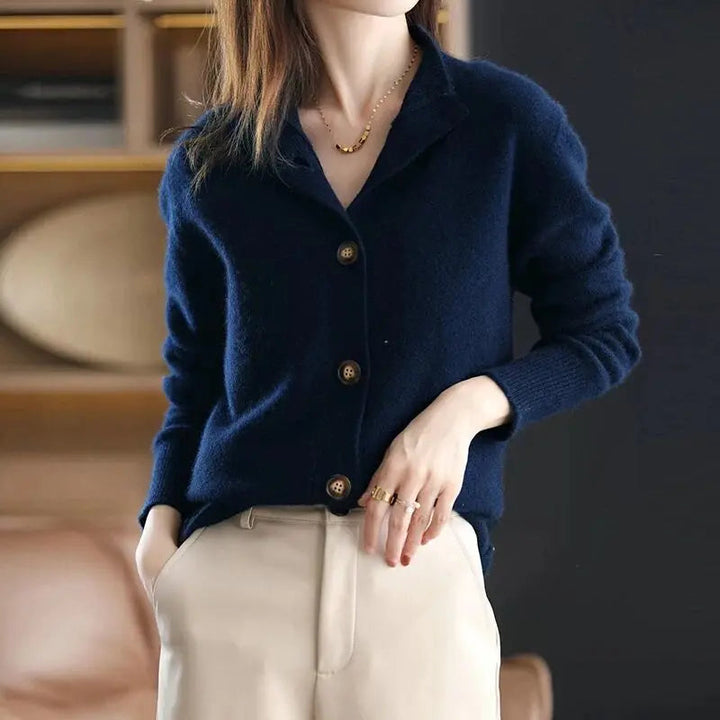 Dames cardigan vest met knopen, ideaal voor lente/herfst, kantoor of casual mode.