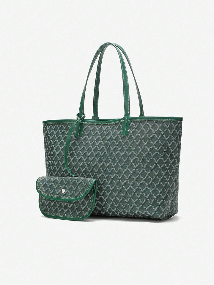 Dames casual schoudertas van PVC, ruim en lichtgewicht, perfect voor dagelijks gebruik of als studententas.