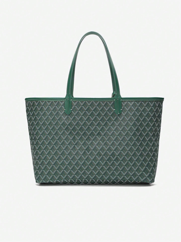 Modieuze dames tote bag van PVC, een ruime en lichtgewicht schoudertas die bij elke casual stijl past.
