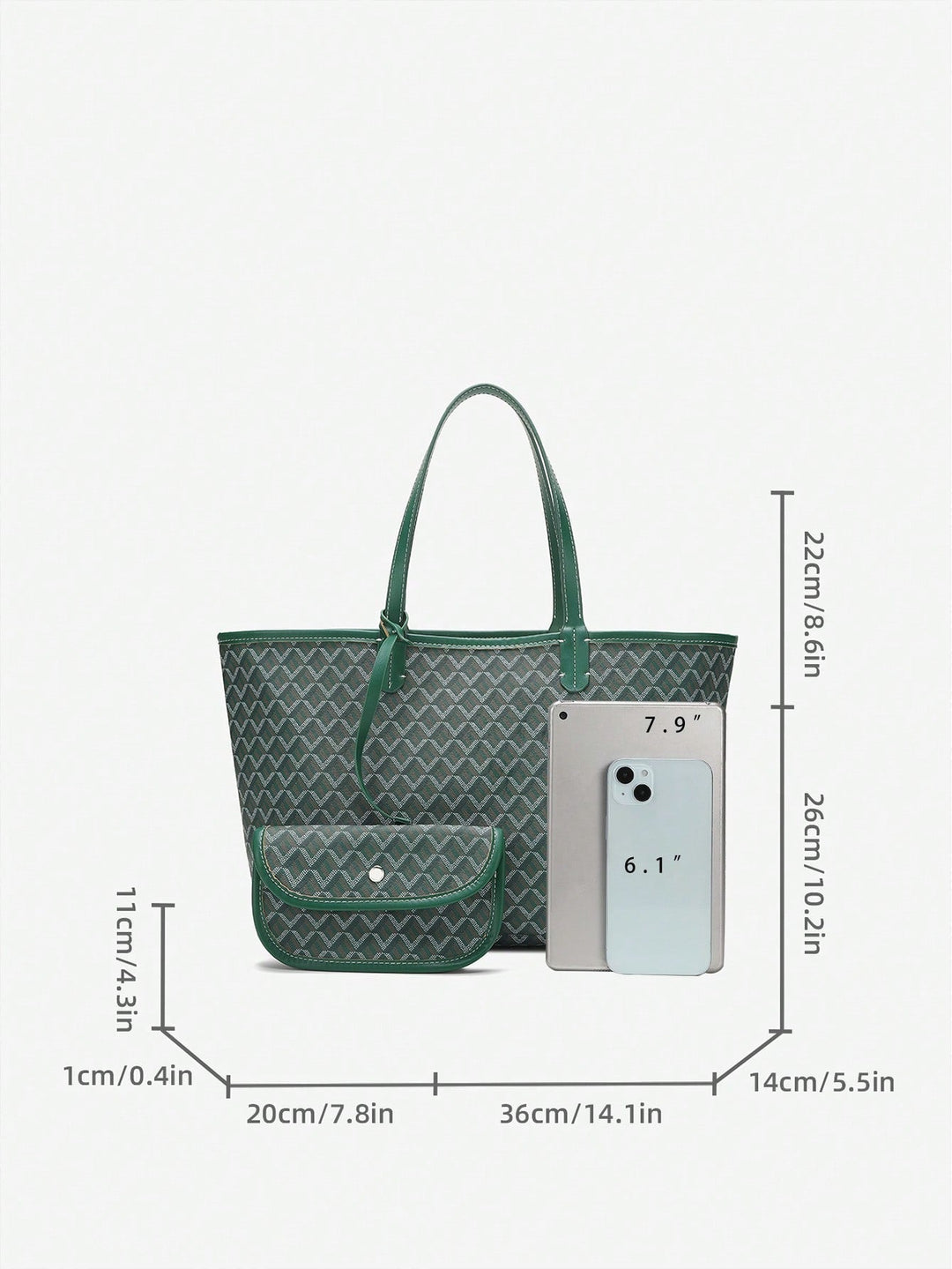 Veelzijdige dames tote bag van PVC, een ruime en lichtgewicht handtas perfect voor een casual look.