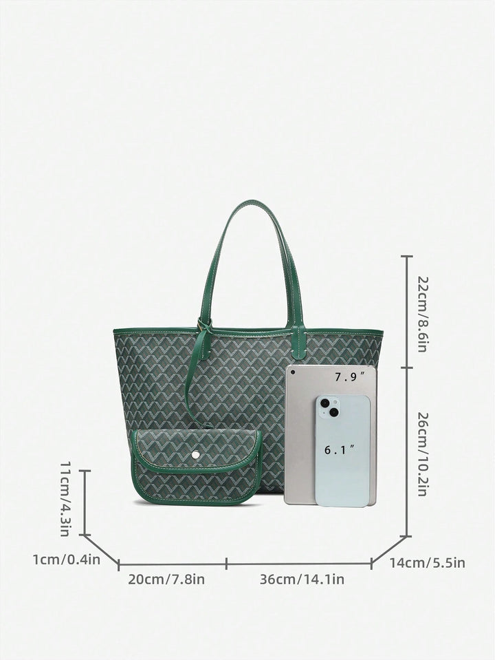 Veelzijdige dames tote bag van PVC, een ruime en lichtgewicht handtas perfect voor een casual look.