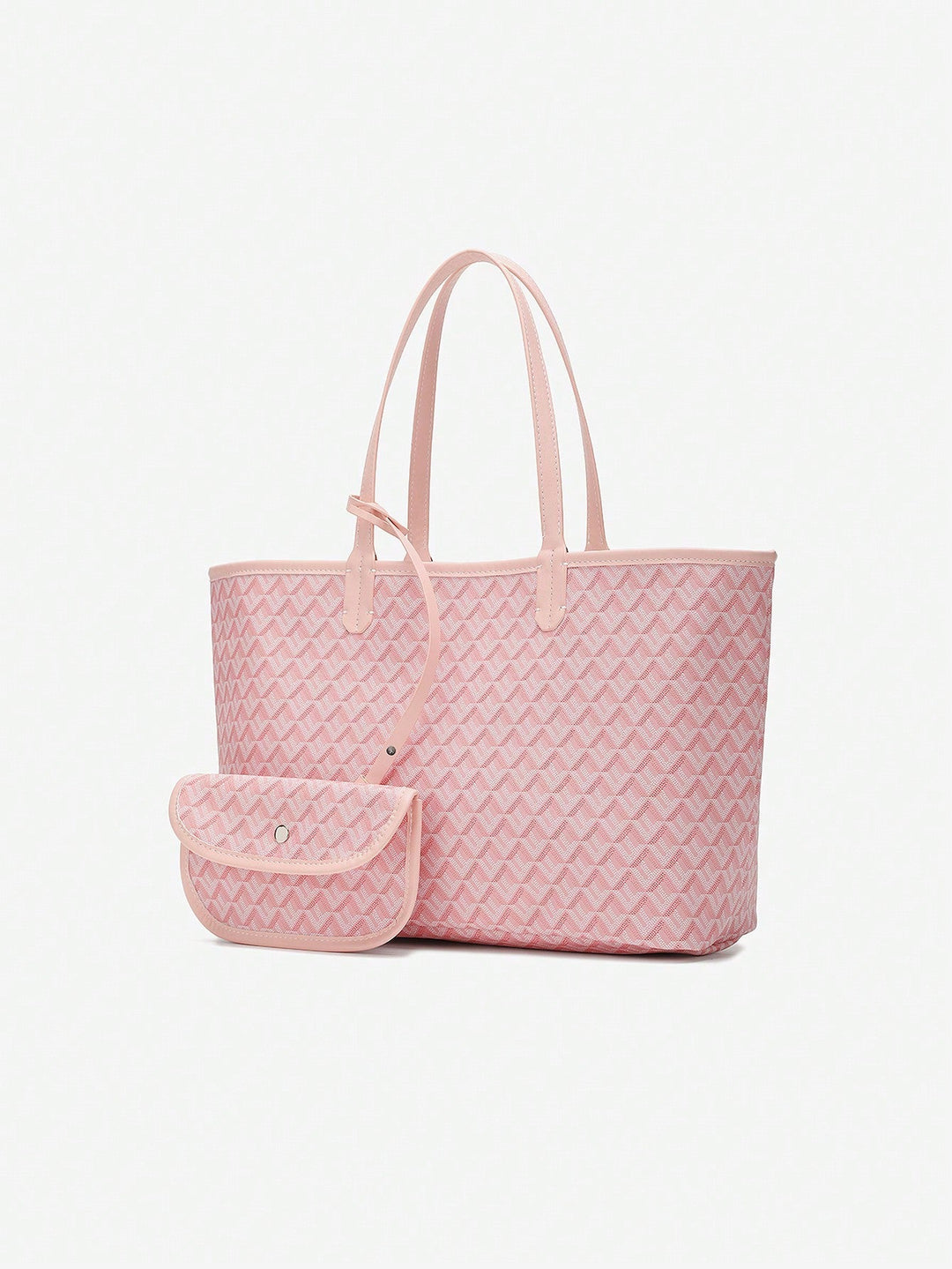 Praktische PVC tote bag voor dames, ruime lichtgewicht handtas met een casual, trendy uitstraling.