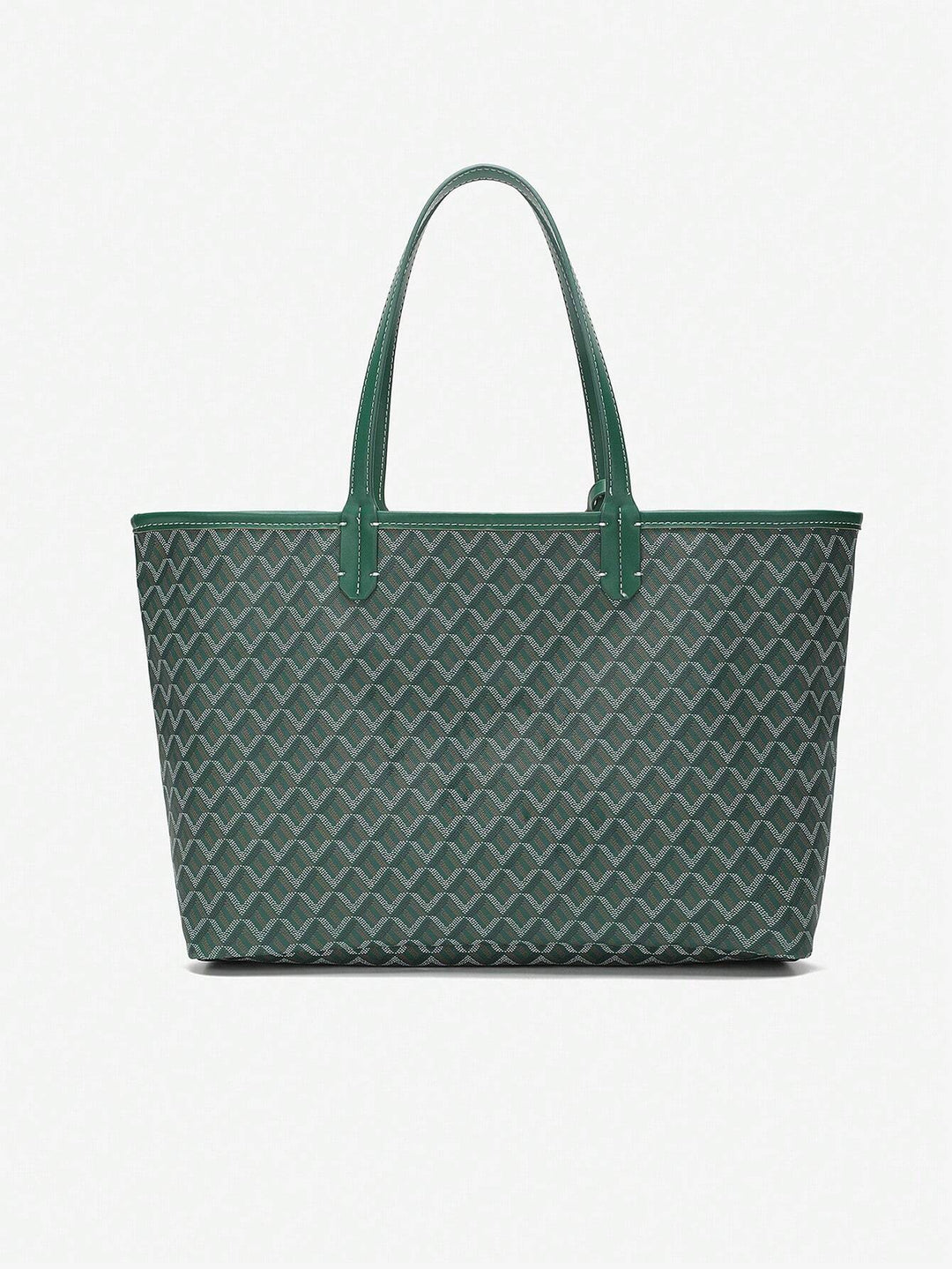 Moderne dames handtas van PVC, ruime casual tote bag met comfortabele schouderbanden.