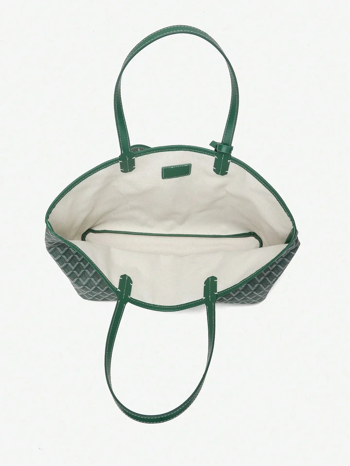 Elegante dames tote bag in PVC, functioneel en ruim, perfect voor werk, school of vrije tijd.