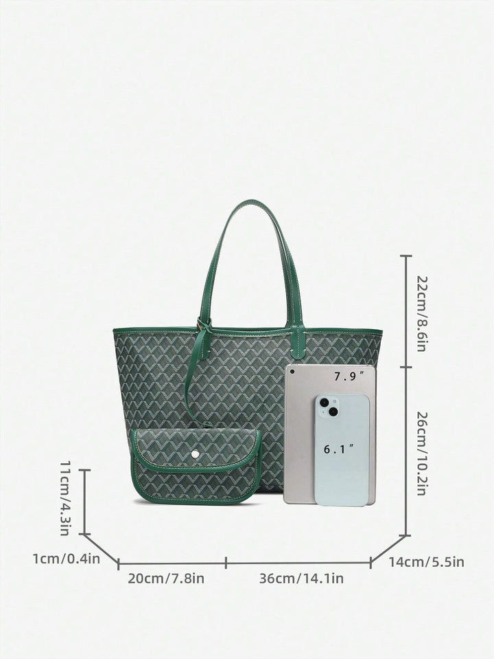 Trendy handtas voor dames, deze ruime PVC tote bag is lichtgewicht en ideaal voor studenten.