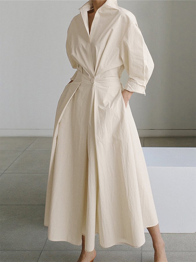Dames chique retro jurk, tijdloos elegant en comfortabel, perfect voor diverse gelegenheden.