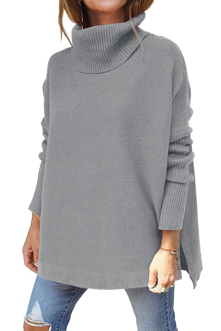Elegante dames coltrui met lange mouwen en losse pasvorm, perfect voor een comfortabele casual stijl.