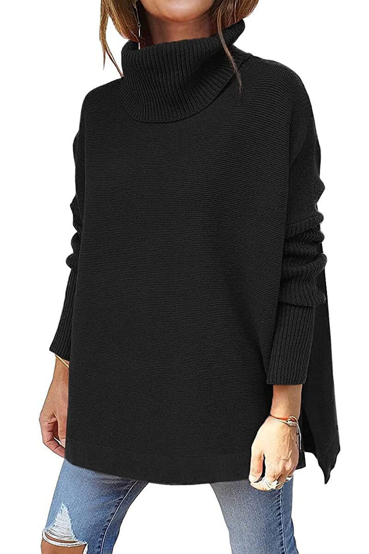 Casual chique dames coltrui met comfortabele ruime pasvorm en lange mouwen, een must-have voor wintergarderobe.