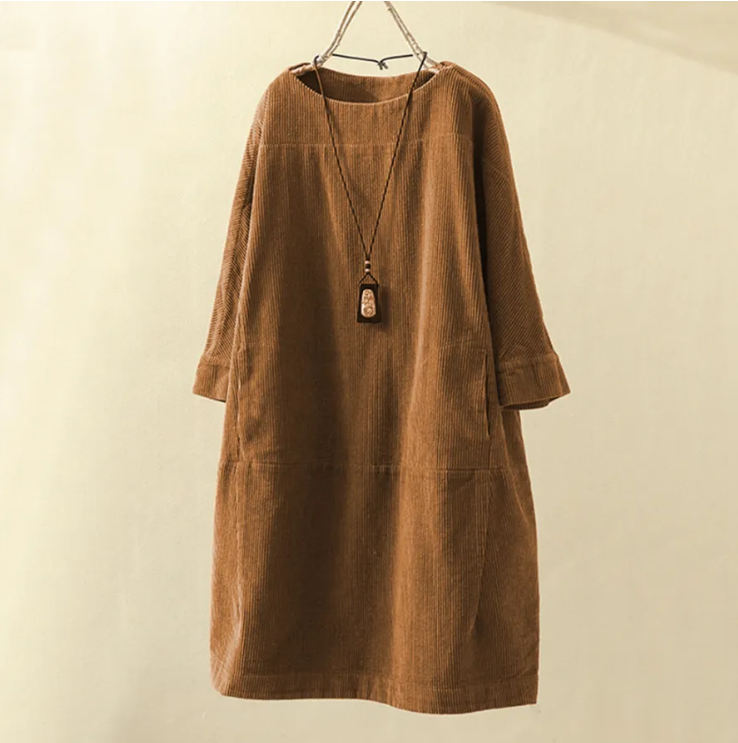 Elegante A-lijn dames midijurk met korte mouwen, perfect voor een stijlvolle zomerlook. Ook in grote maten.