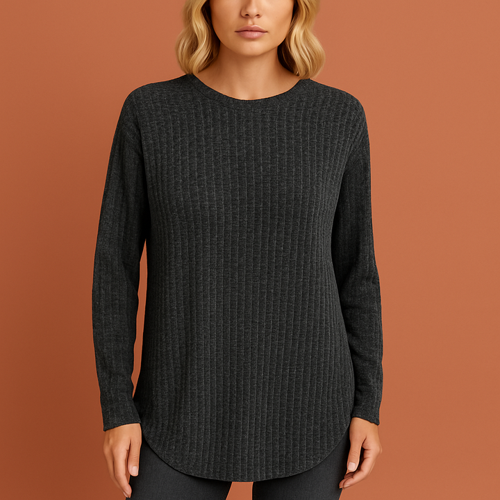 Dames comfortabele trui met moderne pasvorm, ideaal voor herfst en winter.