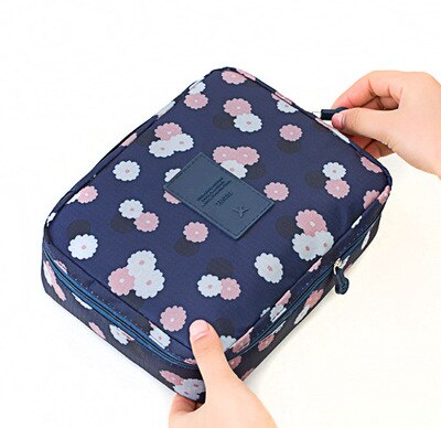 Praktische waterdichte make-up reistas, compacte opbergoplossing voor dames.