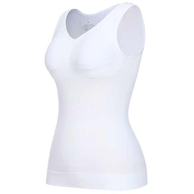 Voorgevormde BH in corrigerende dames tanktop voor extra comfort en vorm.