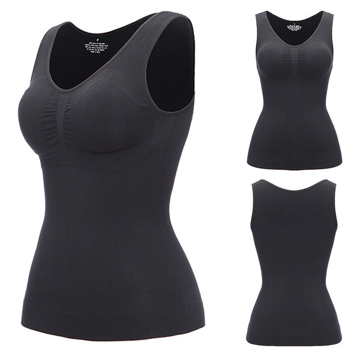 Naadloze corrigerende tanktop dames met comfortabele ingebouwde BH.