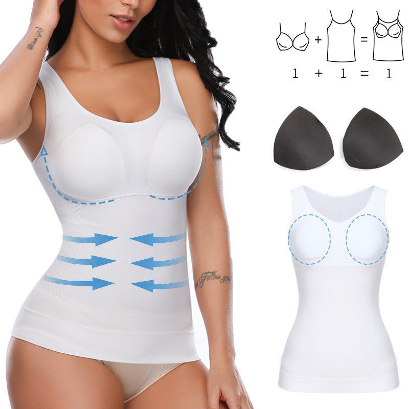 Dames shapewear tanktop die direct een slanker silhouet creëert.