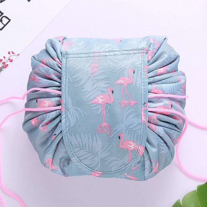 Multifunctionele damestas: waterdichte cosmeticatas en toilettas met trekkoord, perfect voor reizen en beauty.
