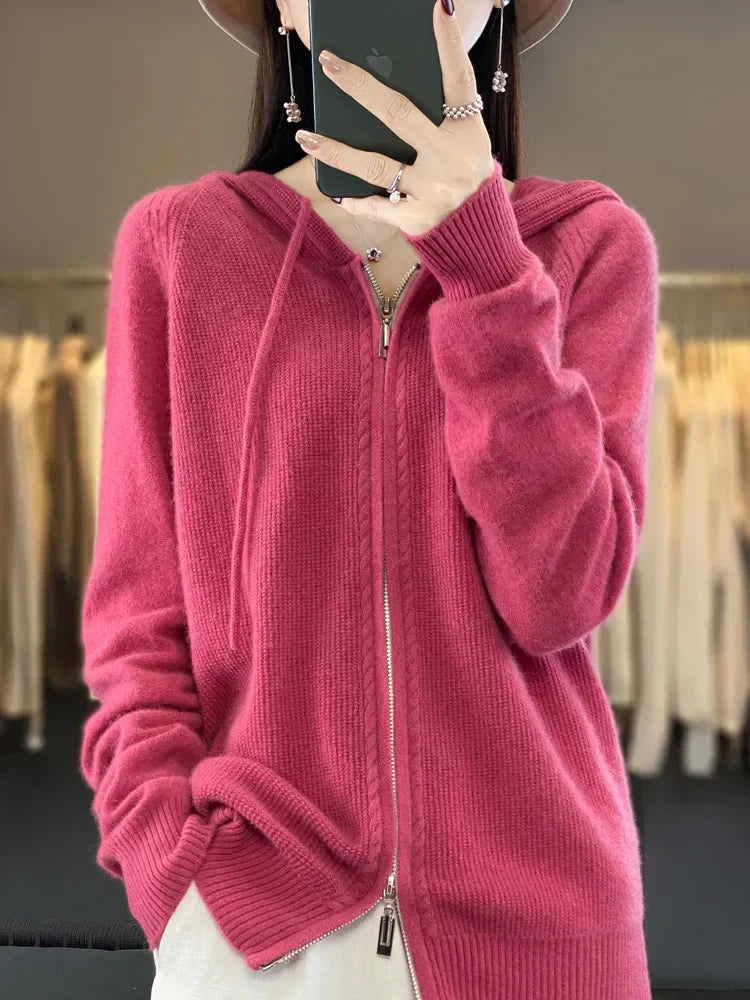 Stijlvol dames cardigan voor de winter, modieus en warm. Perfecte wintermode.