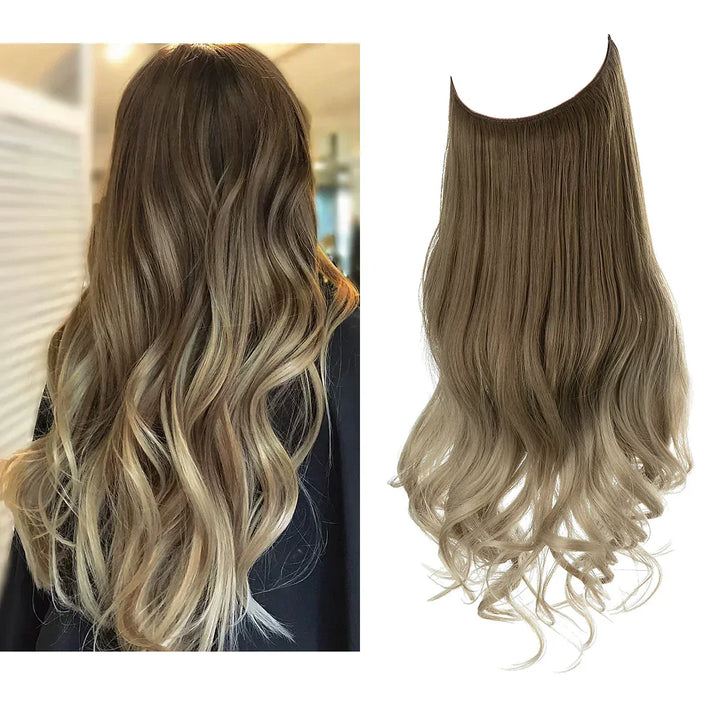 Rechte echt haar extensions voor een strakke, elegante haarverlenging met veel volume.