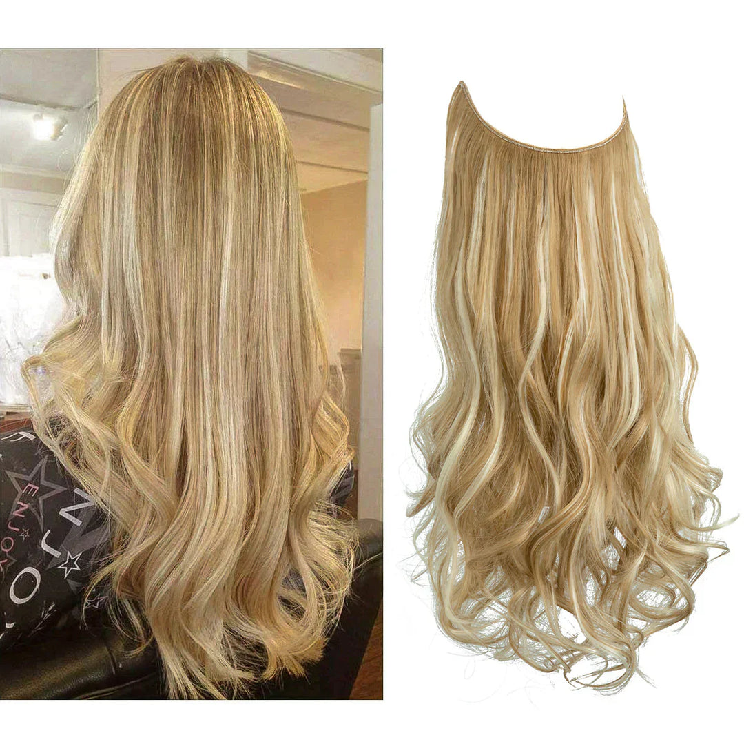 Blonde echt haar extensions voor dames, voor een stralende coupe met extra lengte en volume.