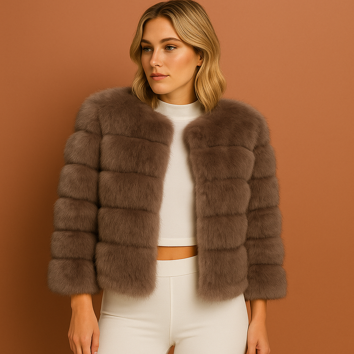 Comfortabele grijze dames bondjas, chique en knus, een must-have voor koude dagen.