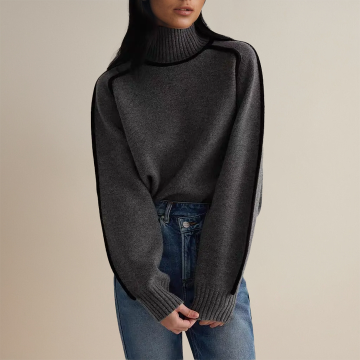 Stijlvolle dames wintertrui, fijn gebreid, een warme en modieuze toevoeging aan je garderobe.