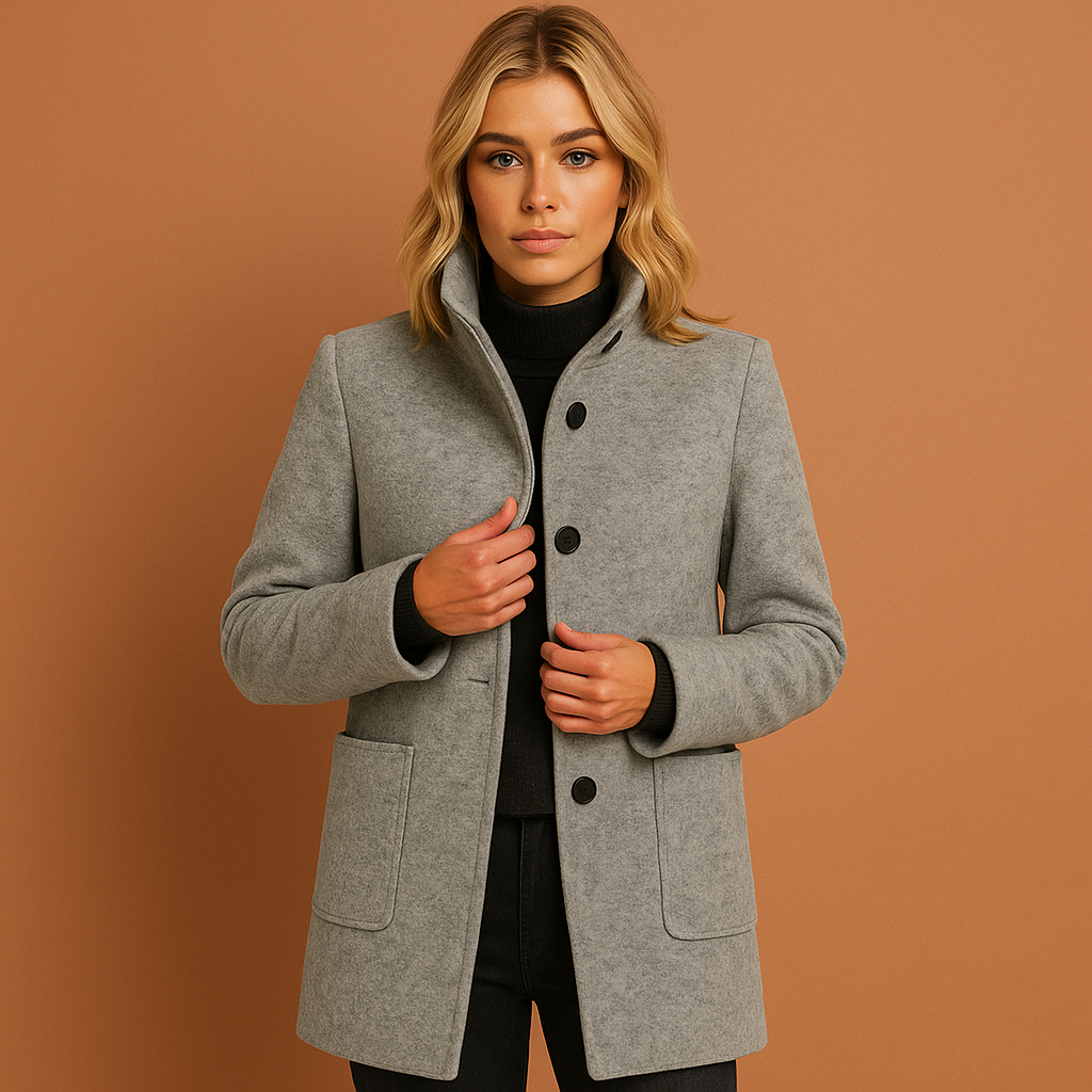 Dames elegante lange manteljas met klassieke knoopsluiting. Perfecte winterjas voor een stijlvolle look.