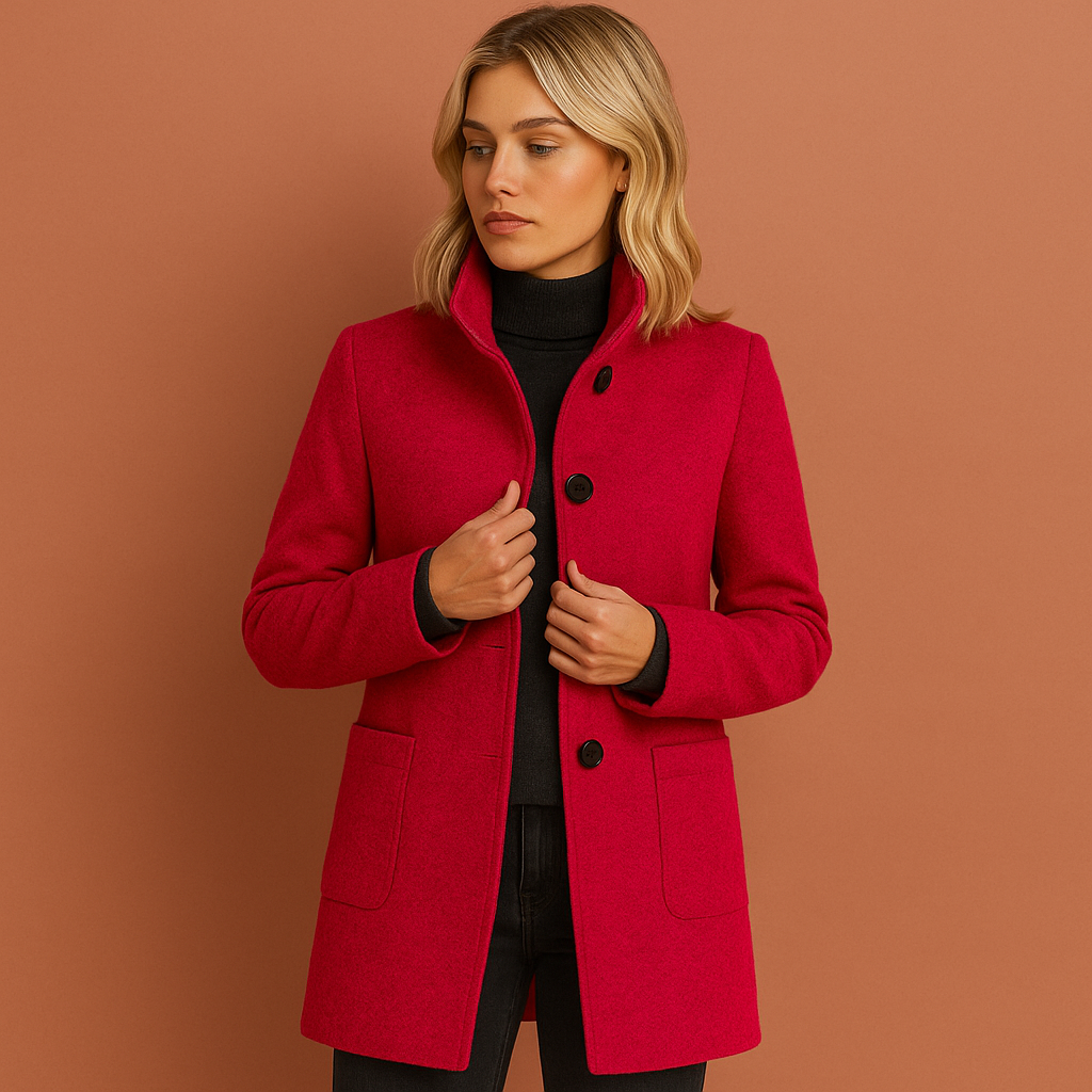 Dames elegante lange manteljas met knoopsluiting. Warme winterjas, perfecte bovenkleding voor koud weer.