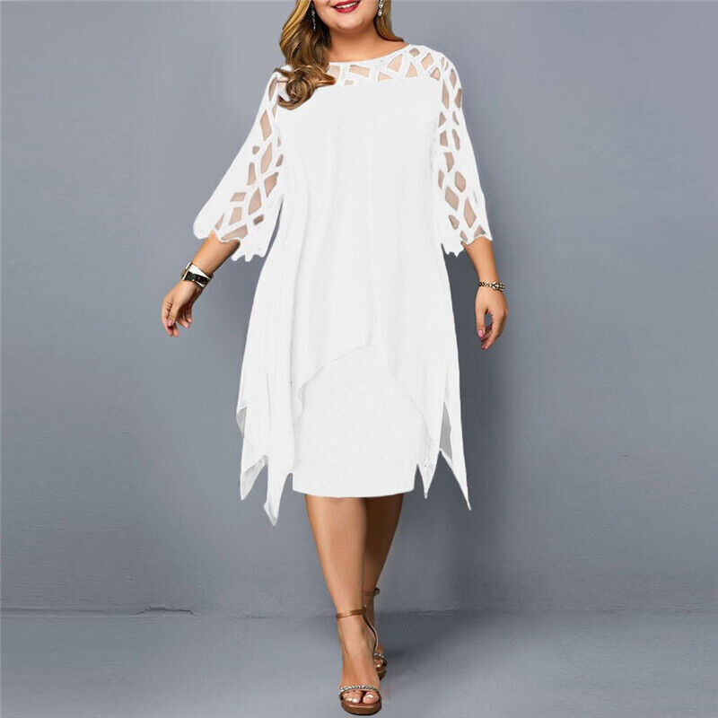 Veelzijdige elegante midi jurk voor dames, oversized model, comfortabel voor zowel casual als chique.