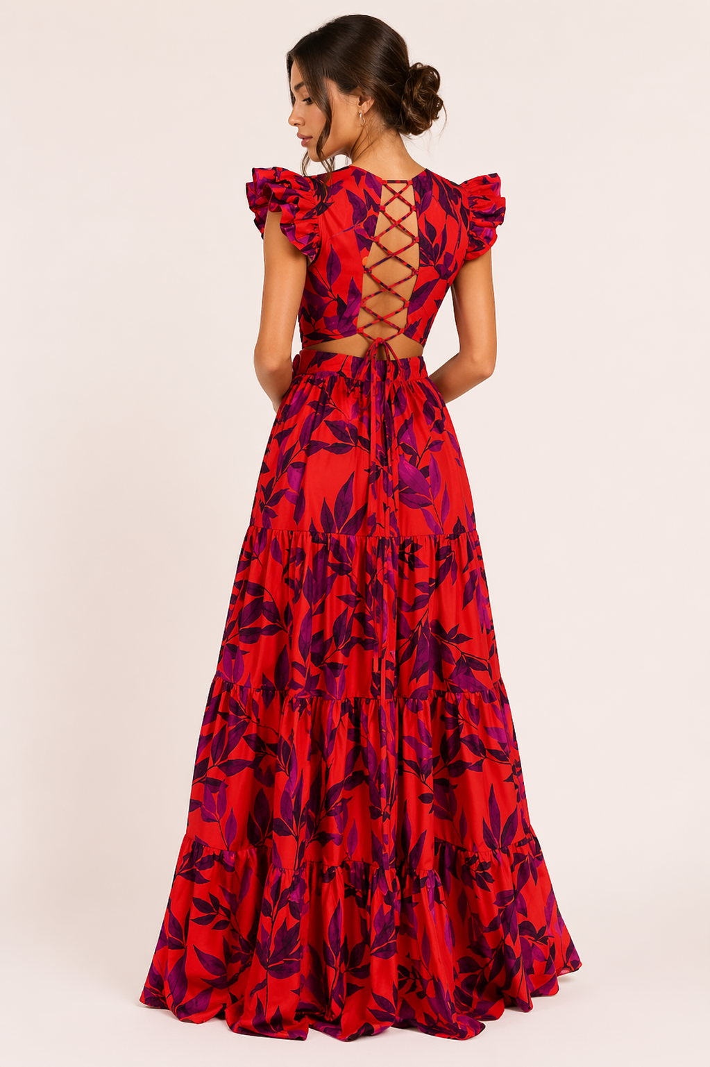 Losvallende dames zomerjurk met vrolijk bloemenprint en korte mouwen, perfect voor een comfortabele zomerlook.