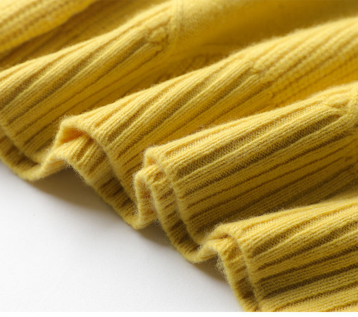 Comfortabele en warme gebreide dames coltrui met hoge kraag, perfect voor koud weer.