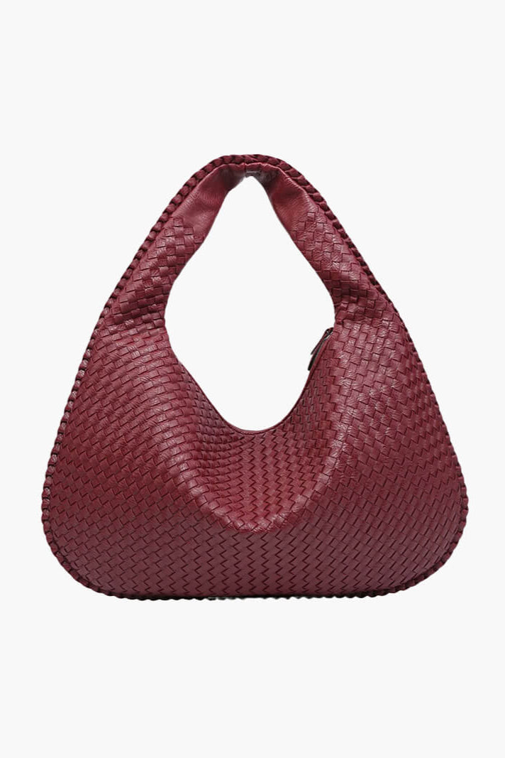 Meerkleurige gevlochten hobo tas, ruime schoudertas voor dames.
