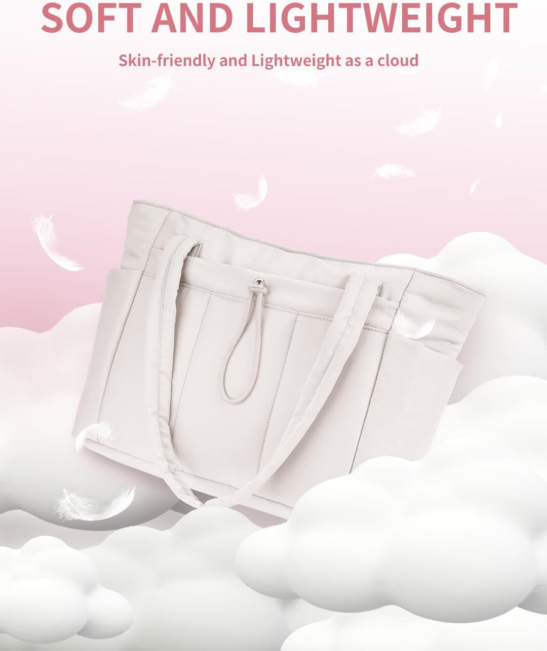 Minimalistische stijl, maximale functionaliteit: gewatteerde laptop tas met bekerhouder.